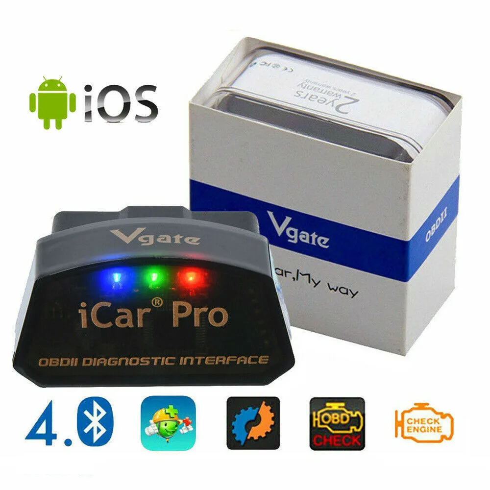 Диагностический сканер Vgate iCar Pro ELM 327 V2.1 OBD OBD2 Bluetooth 4 0 WIFI автомобильный