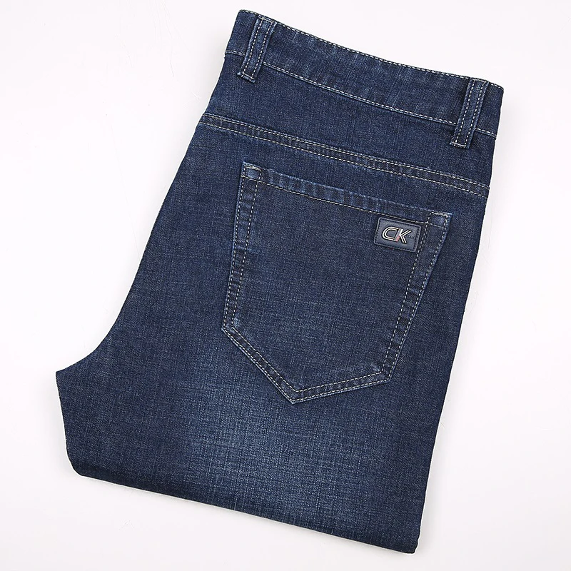 Мужские джинсовые прямые брюки с высокой талией классические винтажные из