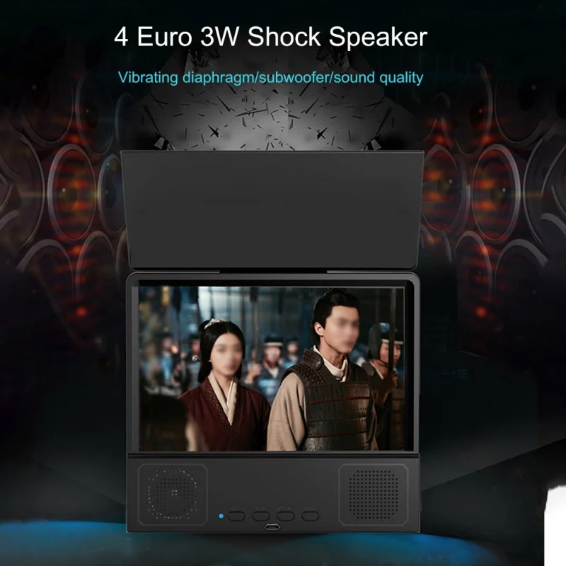 

8 Inch Mobile Phone Screen Amplifier Acrylic Lens Screen Video Magnifier Audio Bluetooth Speaker Desktop Universal Bracket #