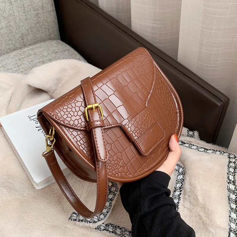 

Маленькие сумки через плечо из искусственной кожи с узором под камень для женщин, зима 2021, роскошные модные брендовые сумки через плечо