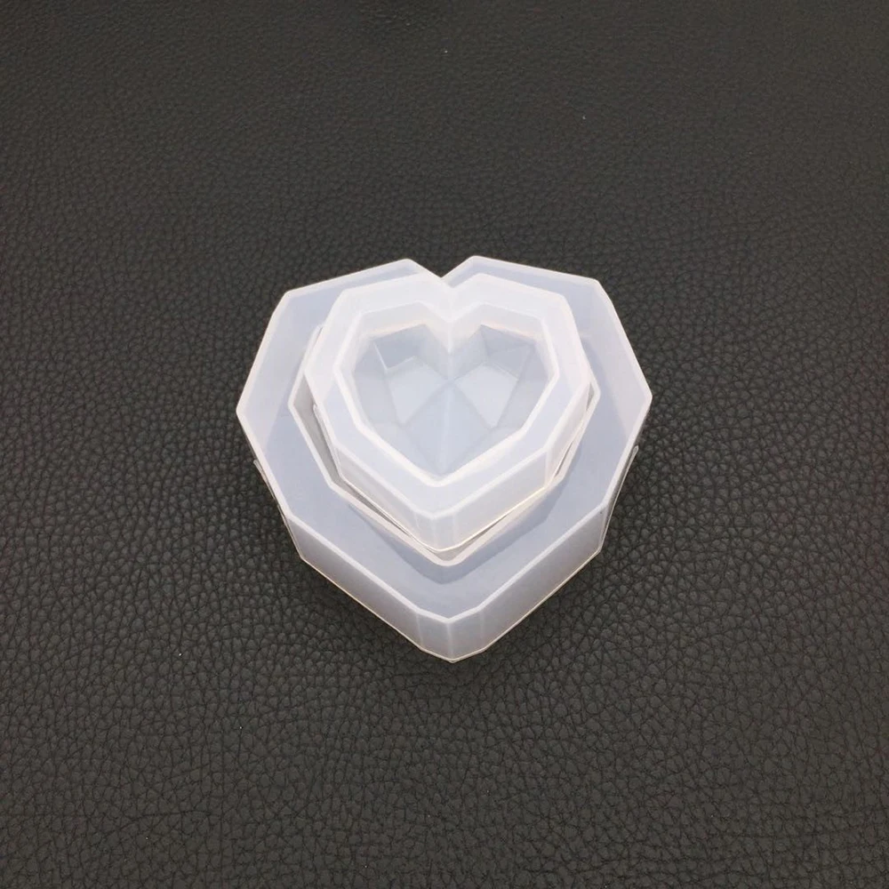 Силиконовая форма для торта 3D формочка в форме сердца с бриллиантами выпечки