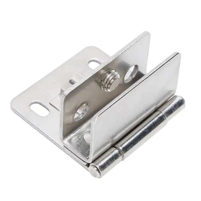 Glass Door Hinge Bracket Clamp Simple Structure Double Protection Easy To Install Ergonomic Design Sturdy Clamps Stainless | Обустройство