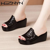 summer sexy slippers woman wedge platform beach flip flops sandals slipper for women black women female lady shoes zapatos mujer