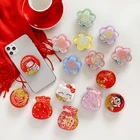 Блестящий желе с блестками жидкость с сыпучим песком милая детская подставка для телефона держатель для iPhone 11 Pro se 2020 Huawei Xiaomi универсальная подставка с кольцом