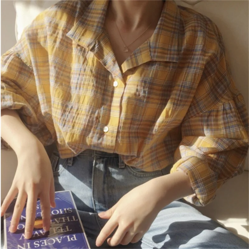 Новая желтая рубашка большого размера женские топы женская льняная хлопковая