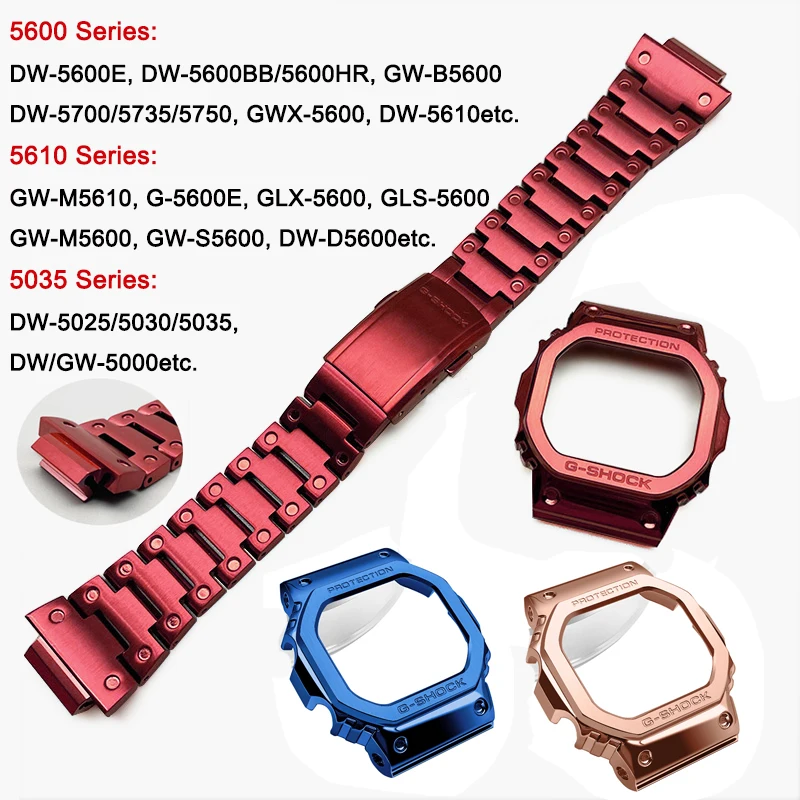 

Мужские часы Аксессуары 316L стальной ремешок для часов чехол для g shock DW5600/5610 GW5600E DW/GW5000 DW5035 Безель ремешок с инструментами