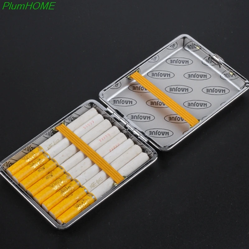 Чехол для курения сигарет классический кожаный металлический чехол табака