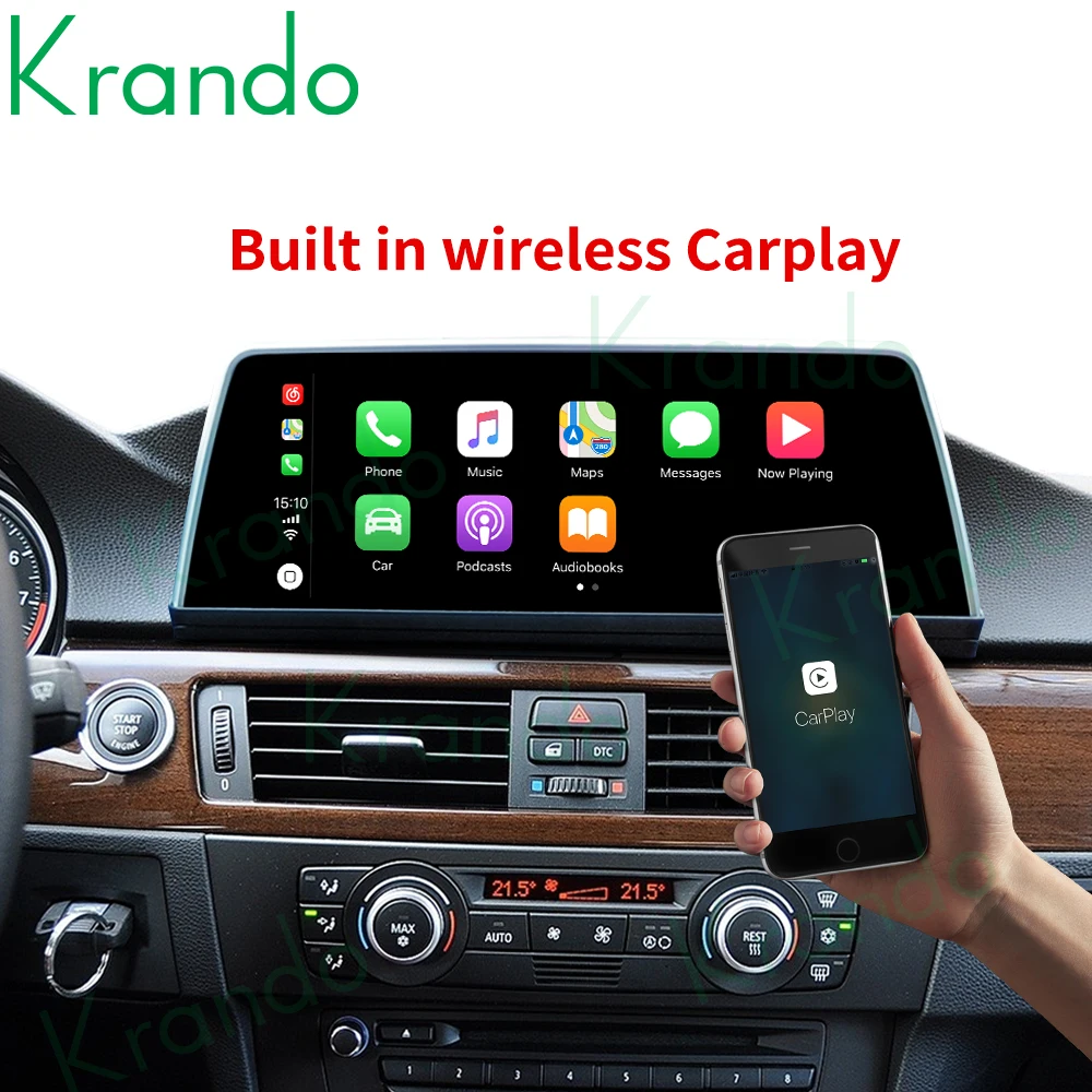 구매 Krando 안드로이드 11.0 6G 128G 10.25 차량용 라디오 플레이어, BMW 3 시리즈 E90 CCC CIC 멀티미디어 헤드 유닛 무선 카플레이, 2009-2012