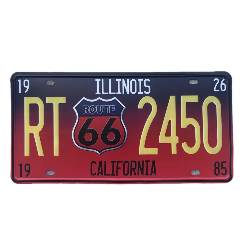 Shabby Chic Tin Signs US Route 66 автомобильный номер художественный постер бар паб винтажные