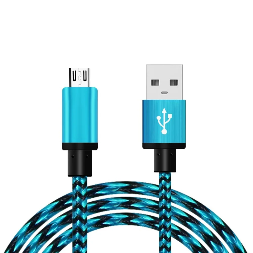 Micro USB кабель короткая Быстрая зарядка нейлон USB синхронизация данных шнур obile телефон Android кабель для зарядного устройства для xiaomi samsung s7 8