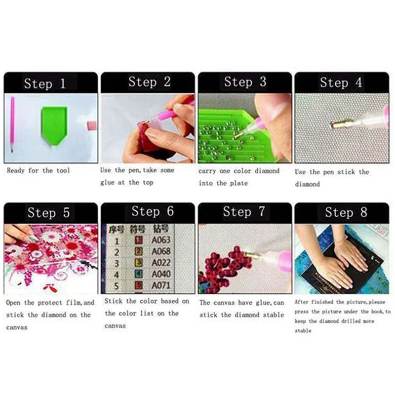 

DIY Diamond Painting Kits for Adults Kids,Full Drill Embroidery Paint with Diamond for Home Wall Decor Gift Flower