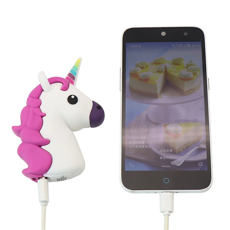 

MIQ Unicorn Shaped Cute Funny Cartoon Gift Power Bank 2600mah External Battery Portable Mobile Phone Charger
