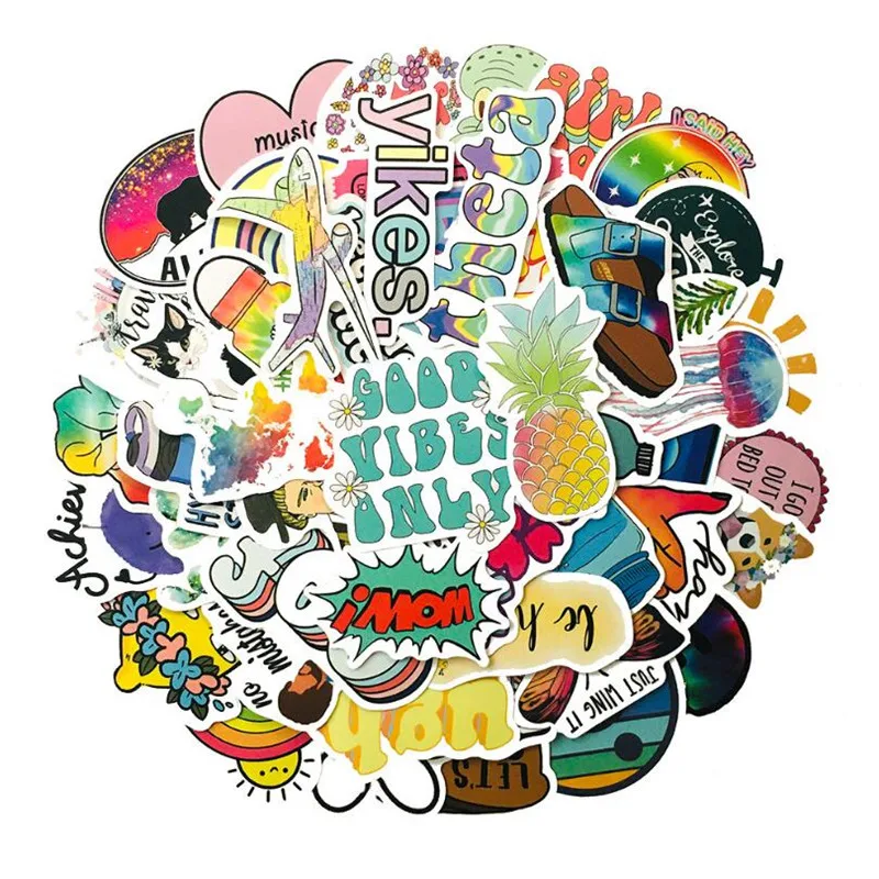 

10/30/50PCS Color Cartoon Small Fresh Graffiti Waterproof Stickers Car Skateboard Luggage Decoration Toys Wholesale