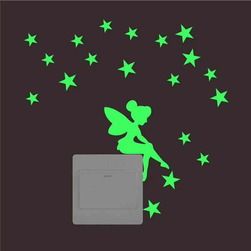 Светящиеся наклейки светильник для детской комнаты украшение креативные