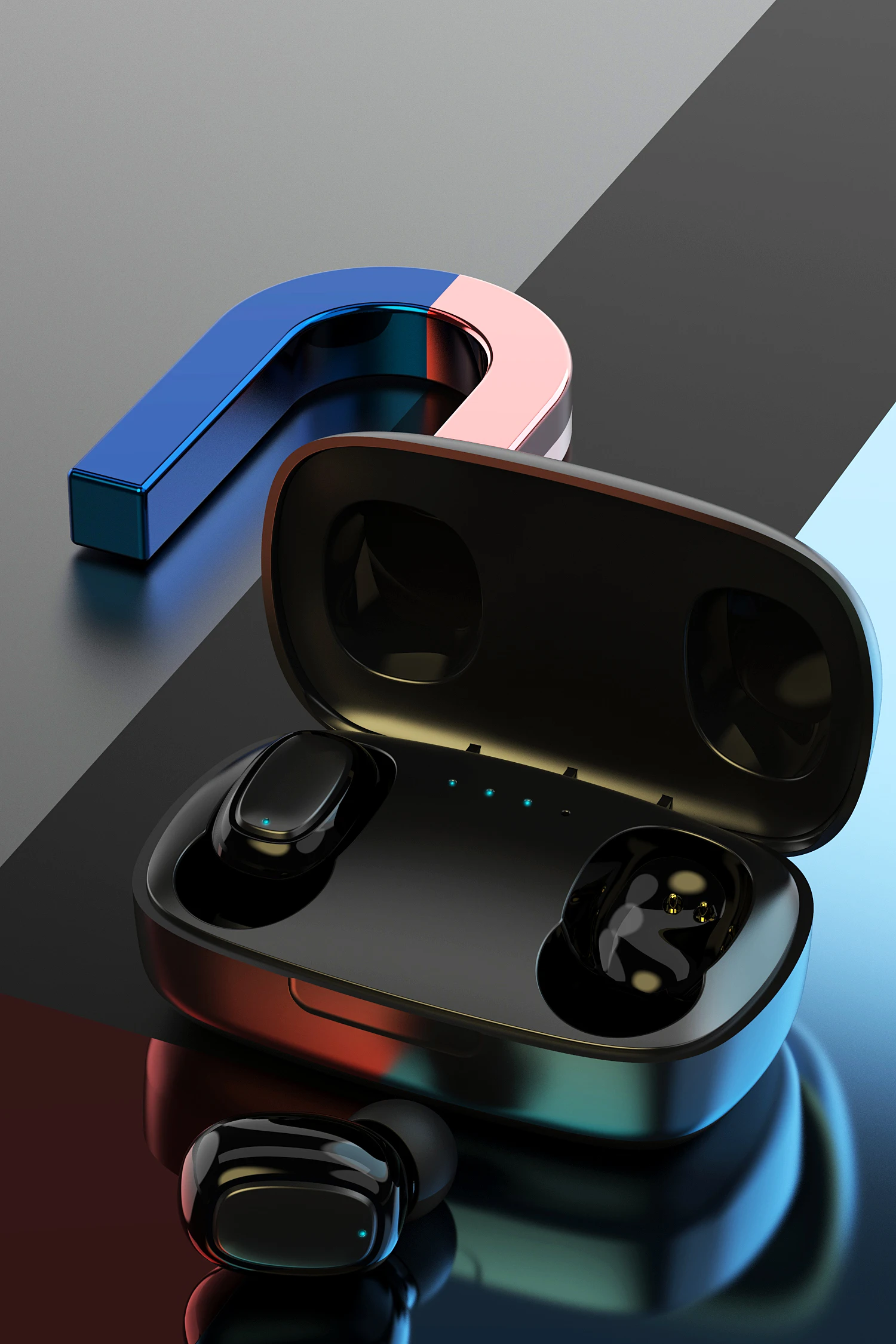 Наушники вкладыши TWS Bluetooth наушники С микрофоном светодиодный Дисплей