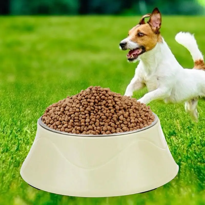 Stainless Steel Non-Slip Double Dog Bowls Food Drinking Water Feeder Pets Supply Dog Pet Feeding Bowl Supplies