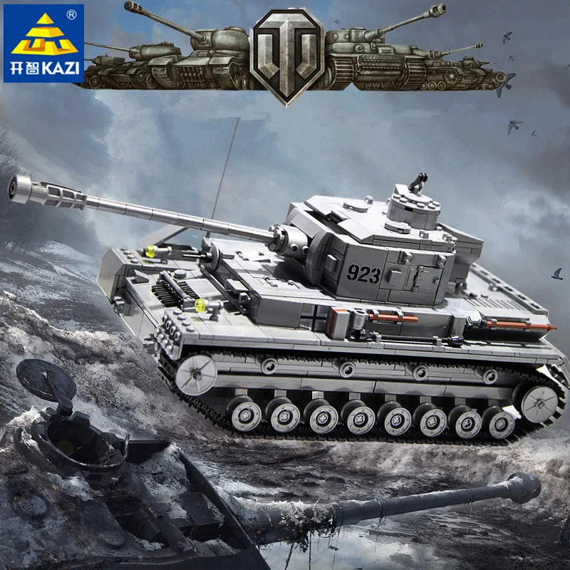 

1193 шт. Военная большая модель танка Panzer IV, набор строительных блоков, армия WW2, игрушки, конструкторы, развивающие игрушки для мальчиков
