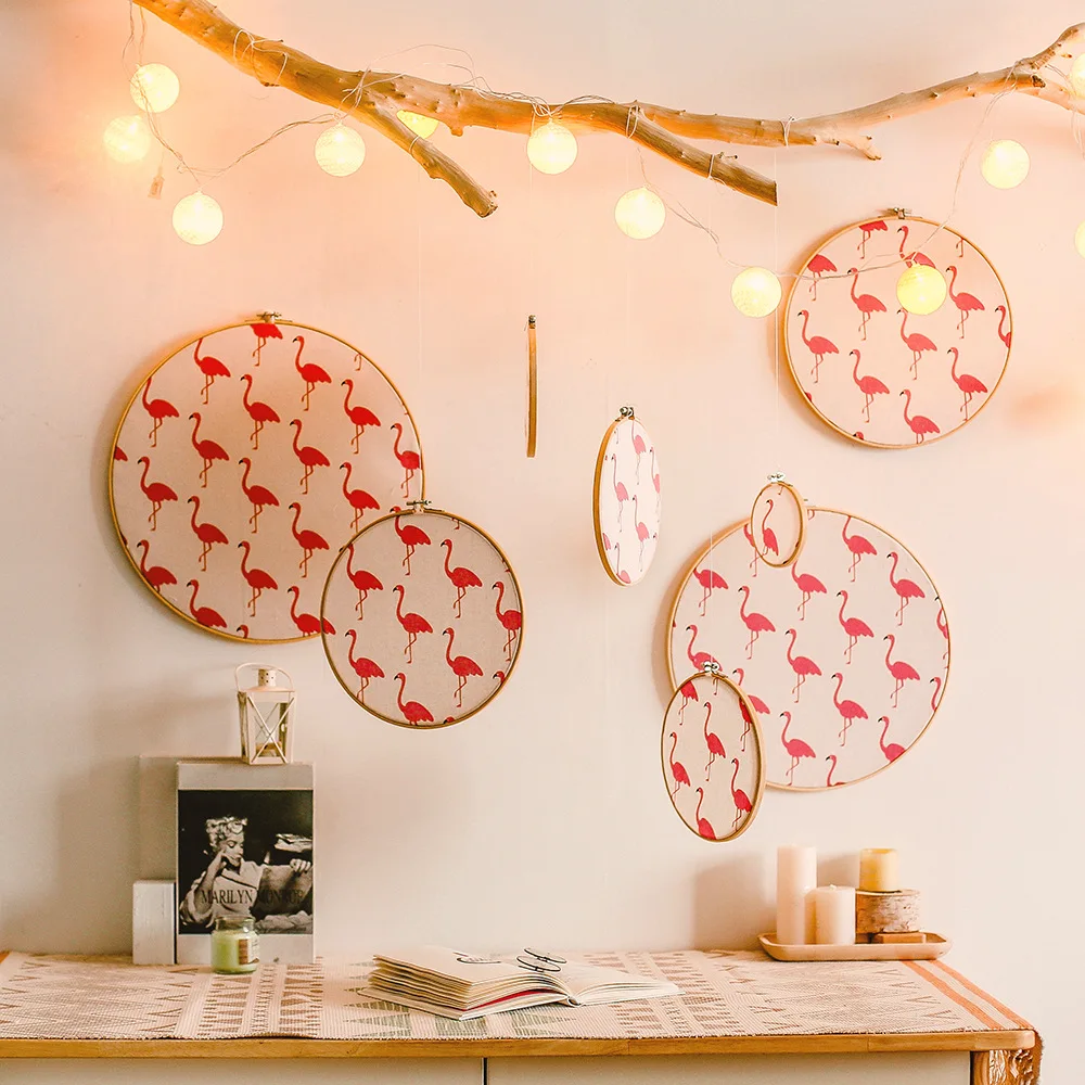 Мультяшная бамбуковая вышивка растягивающееся свадебное украшение для гостиной