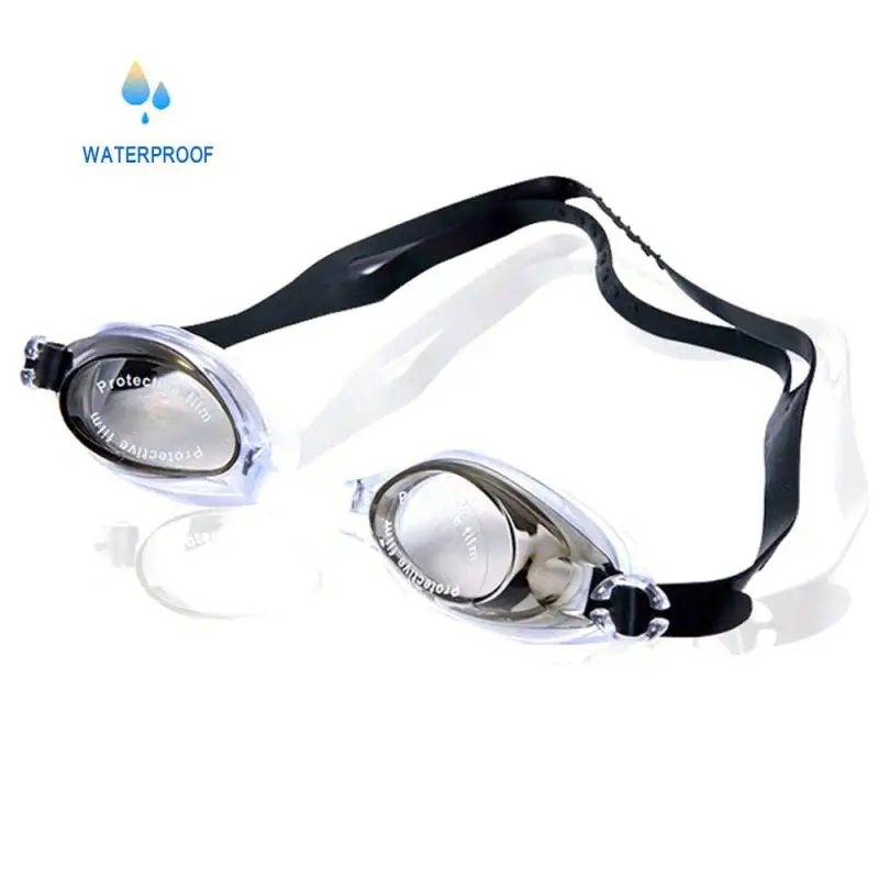 

Fashion Swimming Goggles Glasses Flat Light Swim Goggles Adjustable Multi-color Sunglasses Waterproof Eyewear For Men And Women