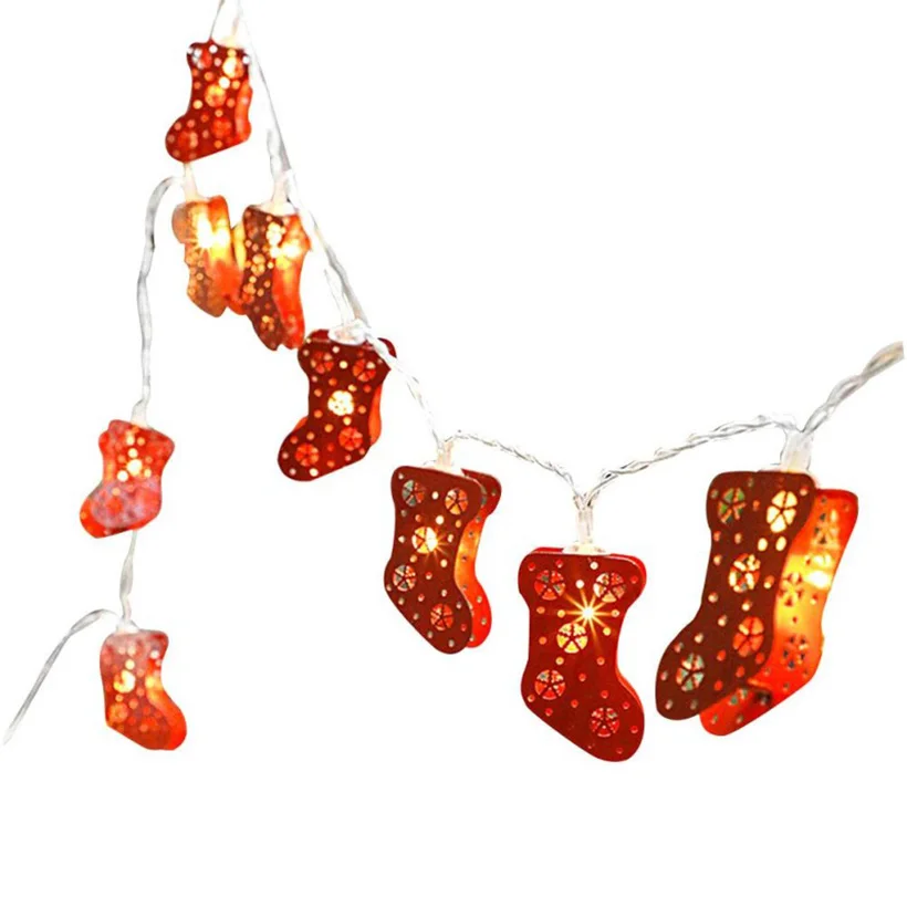

Chiclits 3M 20LED Christmas Red Socks String Lights Battery Powered LED Fairy Holiday Light Easter New Year Home Decor Lamps