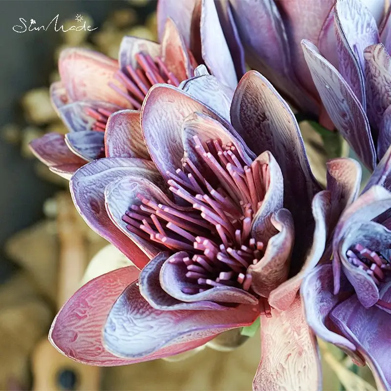 SunMade большой лотос искусственный декор дома цветочная композиция DIY свадебные