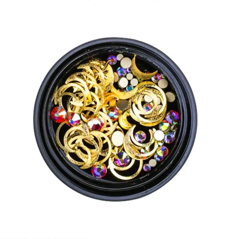 1 коробка DIY наклейки для ногтей Кристаллы блестящие стразы заклепки украшения