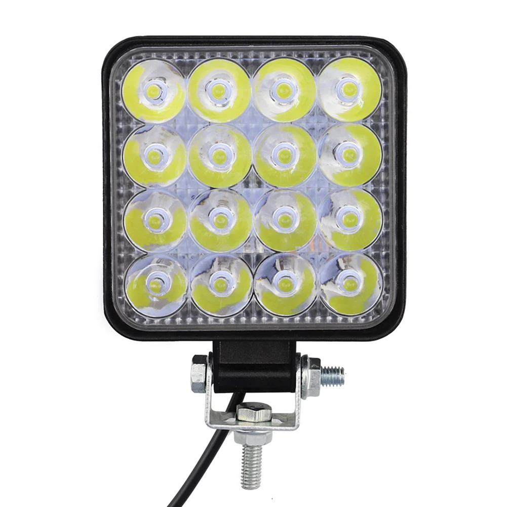 

4pcs LED Light Bar Waterproof Driving Lighting Aluminum Alloy Universal Square Work Lamp 6000k 48W Offroad Car Mini Flood