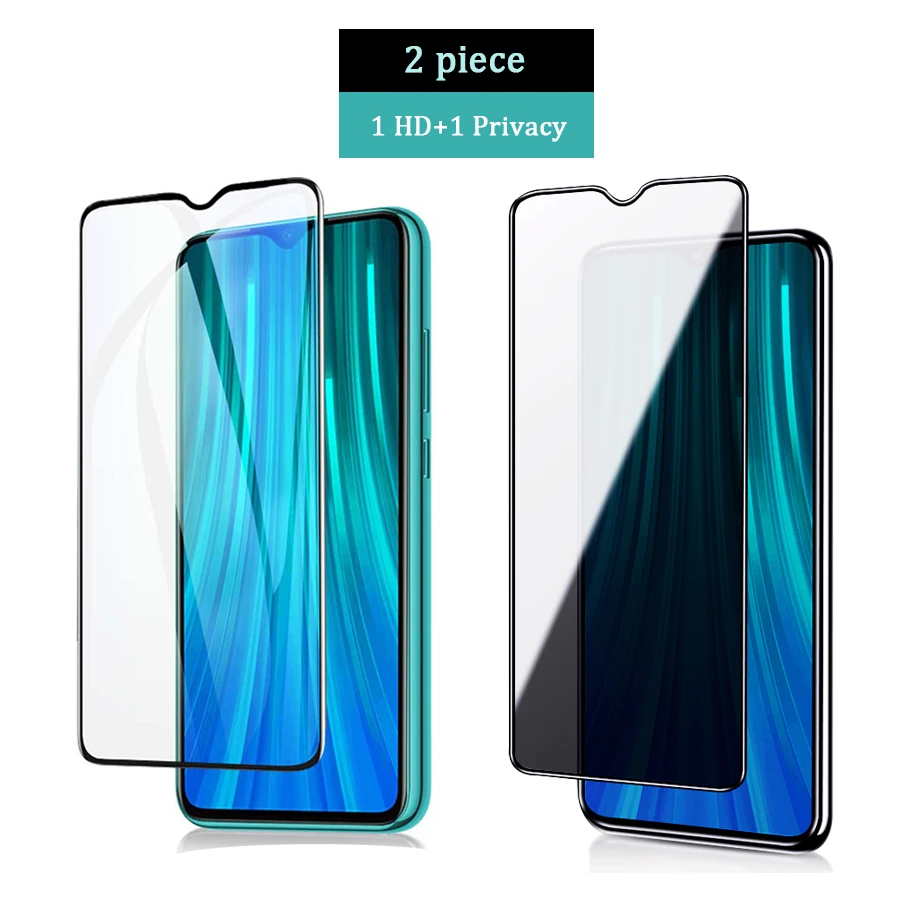 1 HD 1 Privacy Закаленное стекло для Xiaomi redmi note 8 pro защита экрана redmi note 8 pro Защита камеры анти синий луч света Стекло конфиденциальности - Цвет: 1 HD 1 Privacy