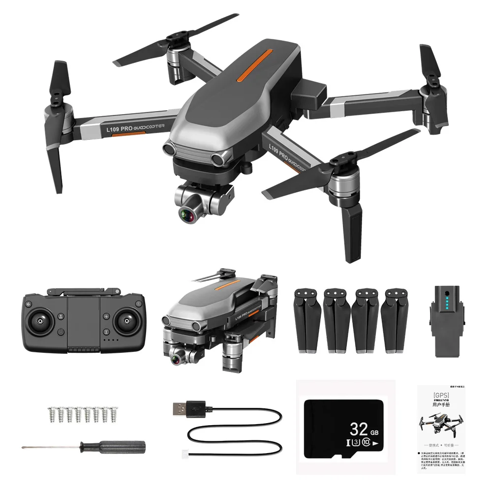 

L109 Pro L109 Drone GPS HD 4K Camera 2-Axis Anti-Shake Stable Gimbal Camera 5G WIFI FPV Brushless Motor RC Quadcopter Helicopter