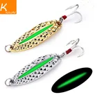 Блесна рыболовная, металлическая, светящаяся, 5g, 7 г, 10 г, 1 5g, с блестками