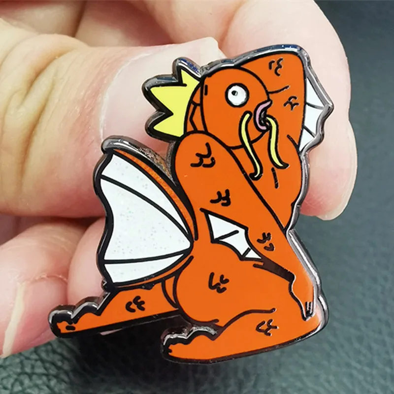 

Cartoon Anime Game Carp Fish Koi Enamel Brooch Pins Metal Badges Lapel Pin Brooches Jackets Jeans Fashion Jewelry Accessories