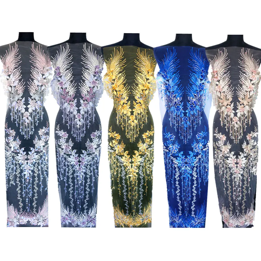 1 комплект желтые синие фиолетовые кружевные тканевые цветы бусины с кисточками