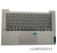 new 5cb0y89198 for lenovo ideapad 5 14are05 5 14itl05 5 14iil05 palmrest keyboard bezel uk touchpad no backlit no power button