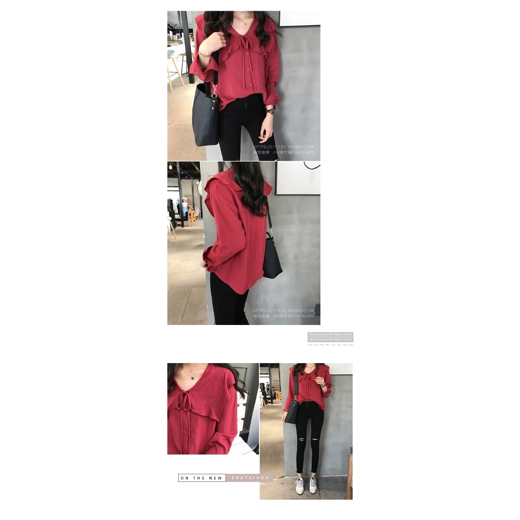 

M-4XL women's Female Solid blouse Big Size Fashion Loose Tops Shirts