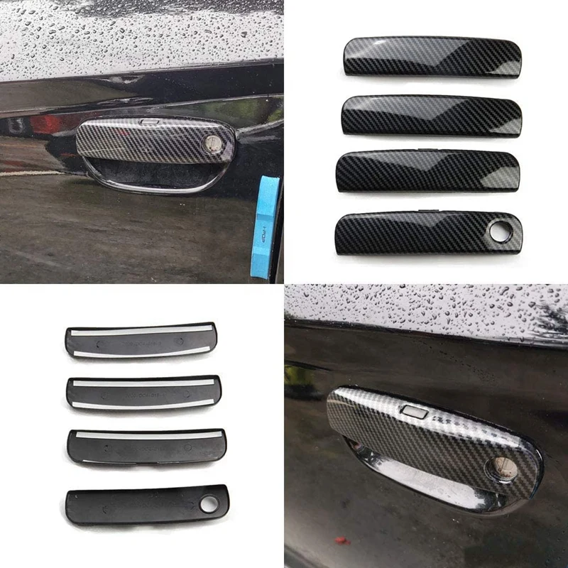 for 2011-2021 Dodge Charger Rearview Mirror &amp Door Handle Cover Decoration Trim Sticker ABS Carbon Fiber 6Pcs | Автомобили и