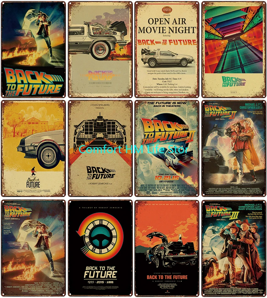 

Back To Future Famous Fiction Movie Tin Sign Metal Iron Plate Painting Retro Classic Poster Bar Bedroom Wall Sticker Art Plaques