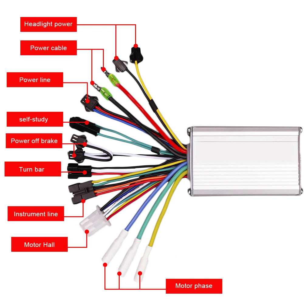 

24-48V 250W/350W Soft & Hard Start Integrated Electric Brushless Controller LCD Display Panel for Bicycle Scooter Electric Bike