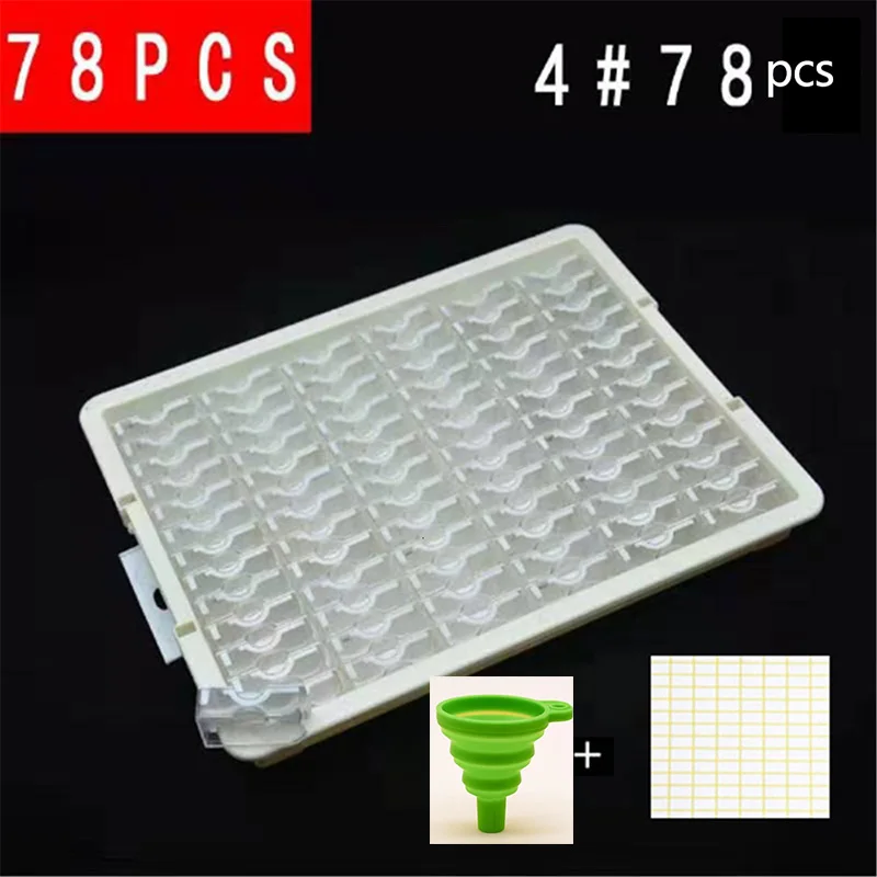

Transparent Plastic Container for Diamond Painting Tools Diamond Embroidery Accessories Jewelry Nail Storage Box Lattice Case