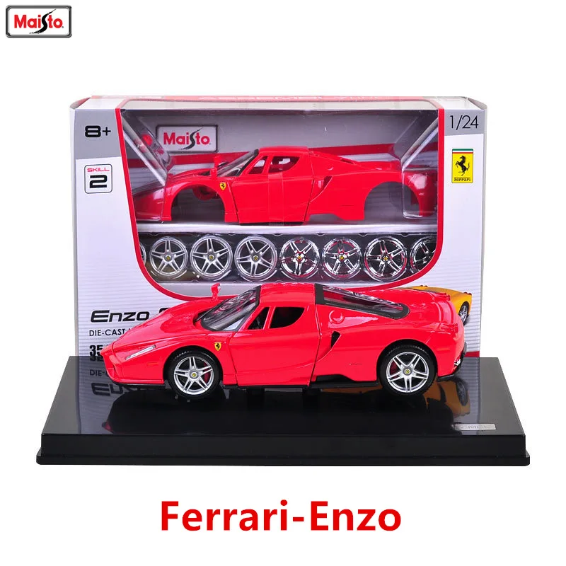 Maisto 1:24 Ferrari Enzo 8 стилей собранная модель Автомобиля из сплава сборная Игрушечная