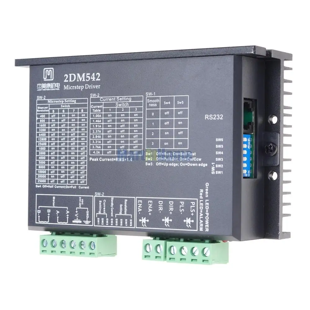DIY 4 оси CNC драйвер комплект-цифровой шаговый Драйвер 2DM542 24VDC 4.2A& Breakout Board для DIY ЧПУ маршрутизатор машина