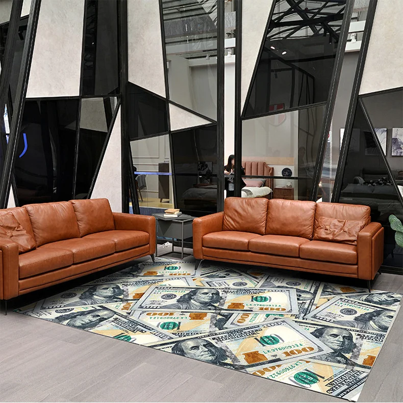 Creative 100 Dollar Carpet Rug Hundred Bill Runner American Living Room Bedroom Home Decor | Дом и сад