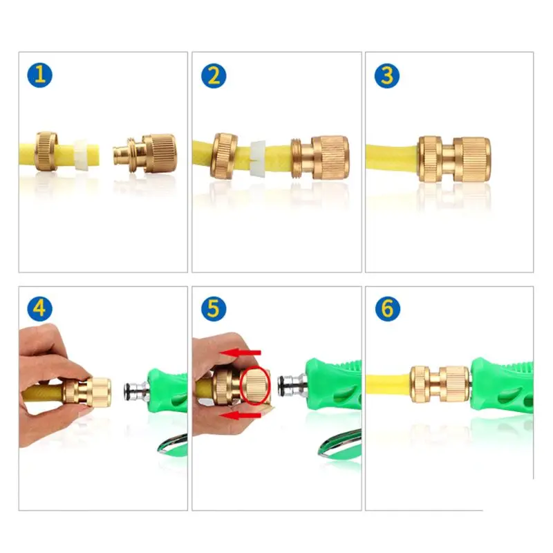 3/4 дюйм наружная резьба Быстрый разъем Медь садовый водный кран соединительной