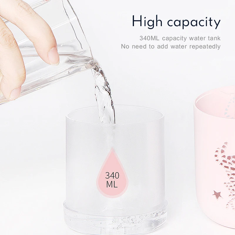 

Portable Air Humidifier 300ml Ultrasonic Aroma Essential Oil Diffuser USB Cool Mist Maker Purifier Aromatherapy for Car Home 40G