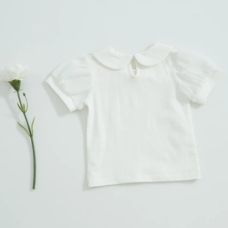 Повседневный Модный летний пуловер Angoubebe B92T03 для маленьких девочек от 0 до 24