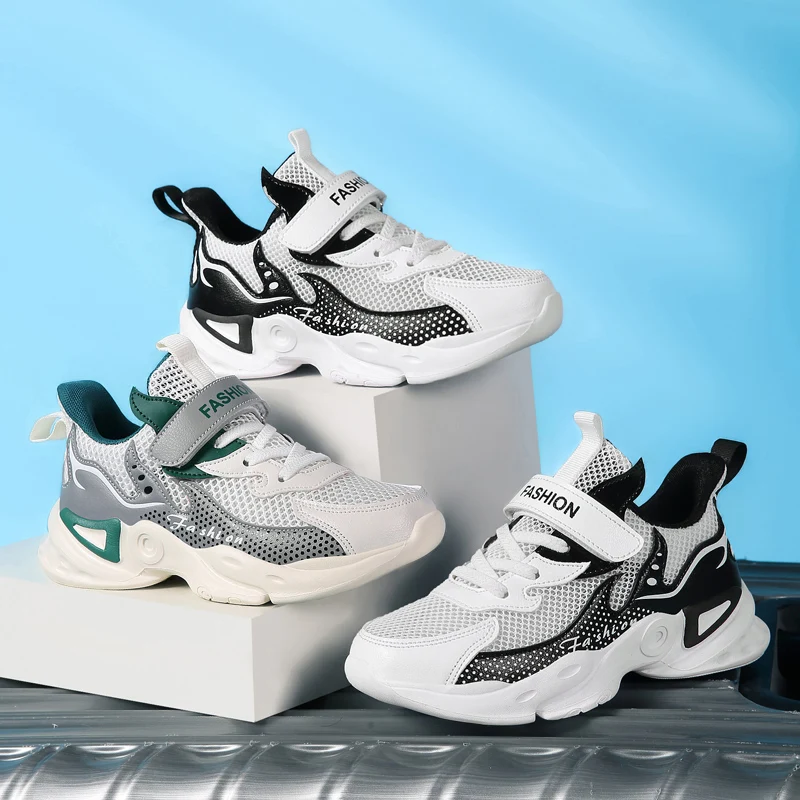 

Boys Sneakers Casual Children Shoes Spring Lightweight Breathable Mesh Fashion Tenis enfant Thick Bottom Kids Shoes For Boy