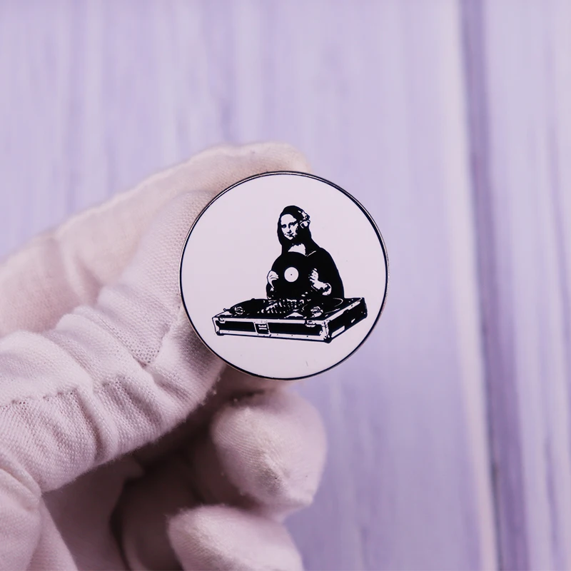 Брошь в стиле хип-хоп с изображением диджея Моны Лизы | Украшения и аксессуары