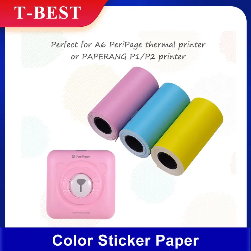 Цветная наклейка рулон бумаги для прямого термопринтера самоклеящаяся бумага