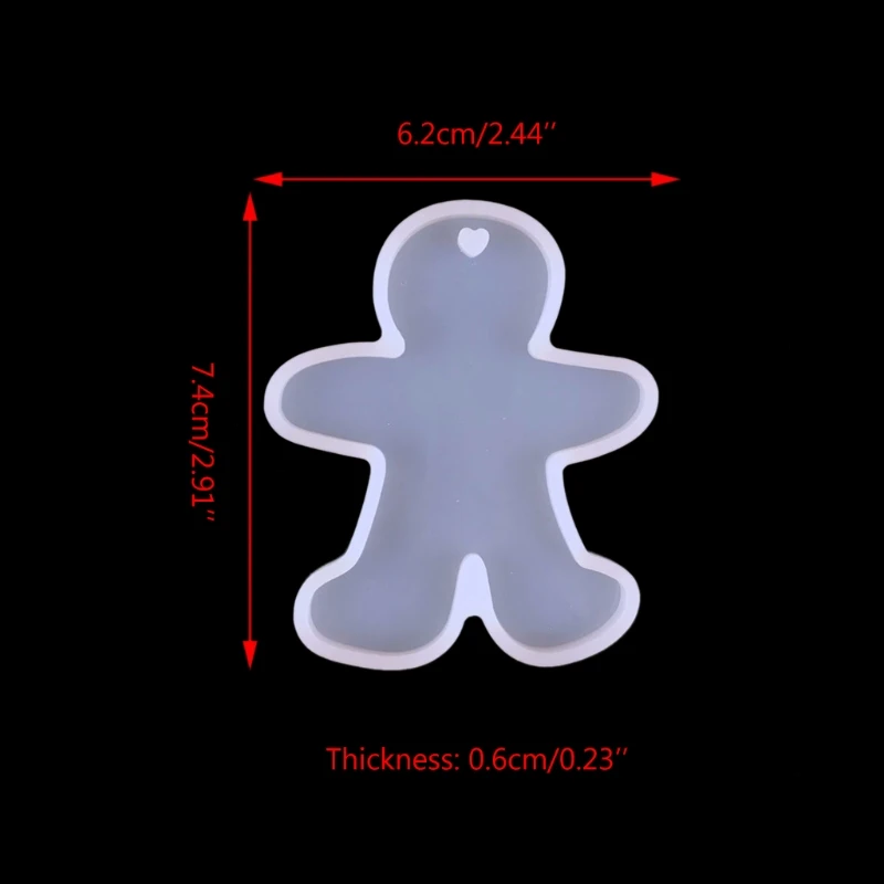 1 шт. силиконовая форма для имбиря брелка из смолы рукоделия эпоксидной конфет