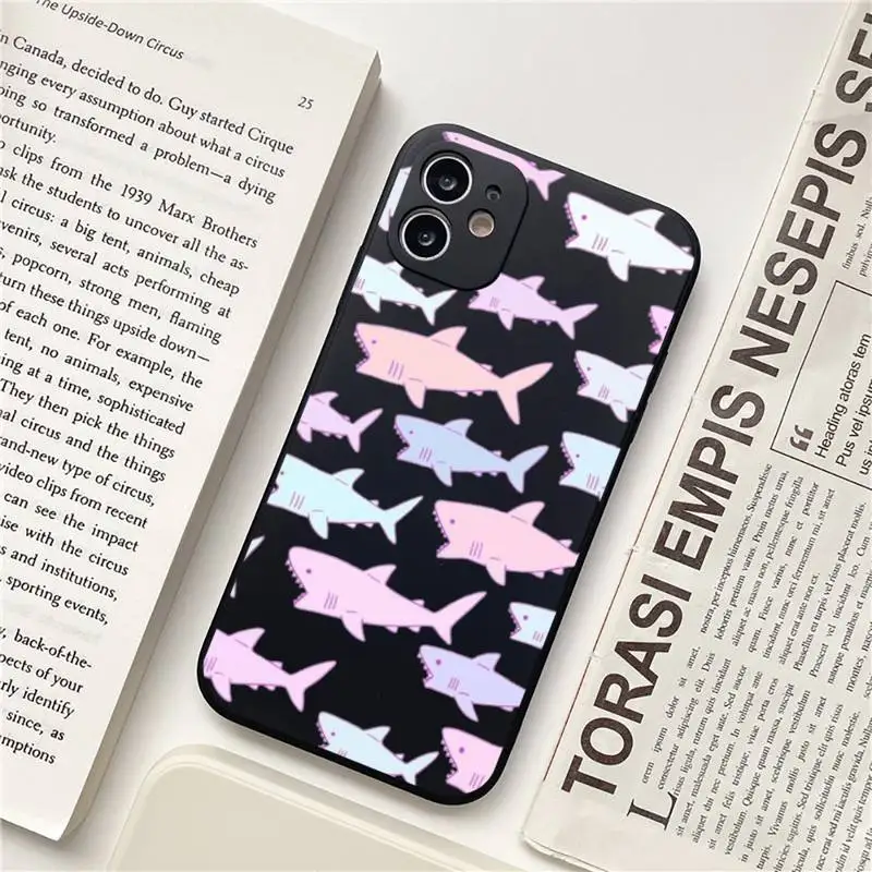 

shark cool Phone Case for iPhone 12 11 mini pro XS MAX 8 7 6 6S Plus X 5S SE 2020 XR