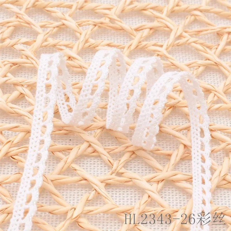 100 ярдов Классическая двухцветная хлопковая нить 0 9 см кружевная Текстильная
